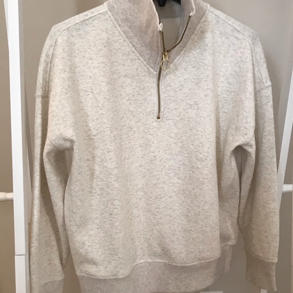 Athleta pullover oatmeal NEW XS